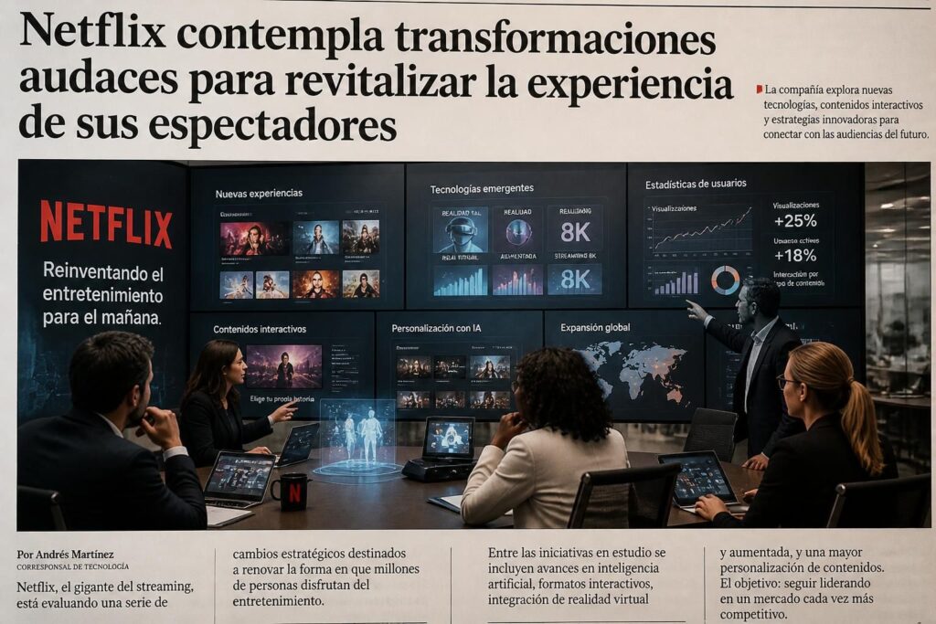 netflix planea cambios audaces para mejorar y revitalizar la experiencia de sus espectadores, ofreciendo contenido innovador y una plataforma renovada.