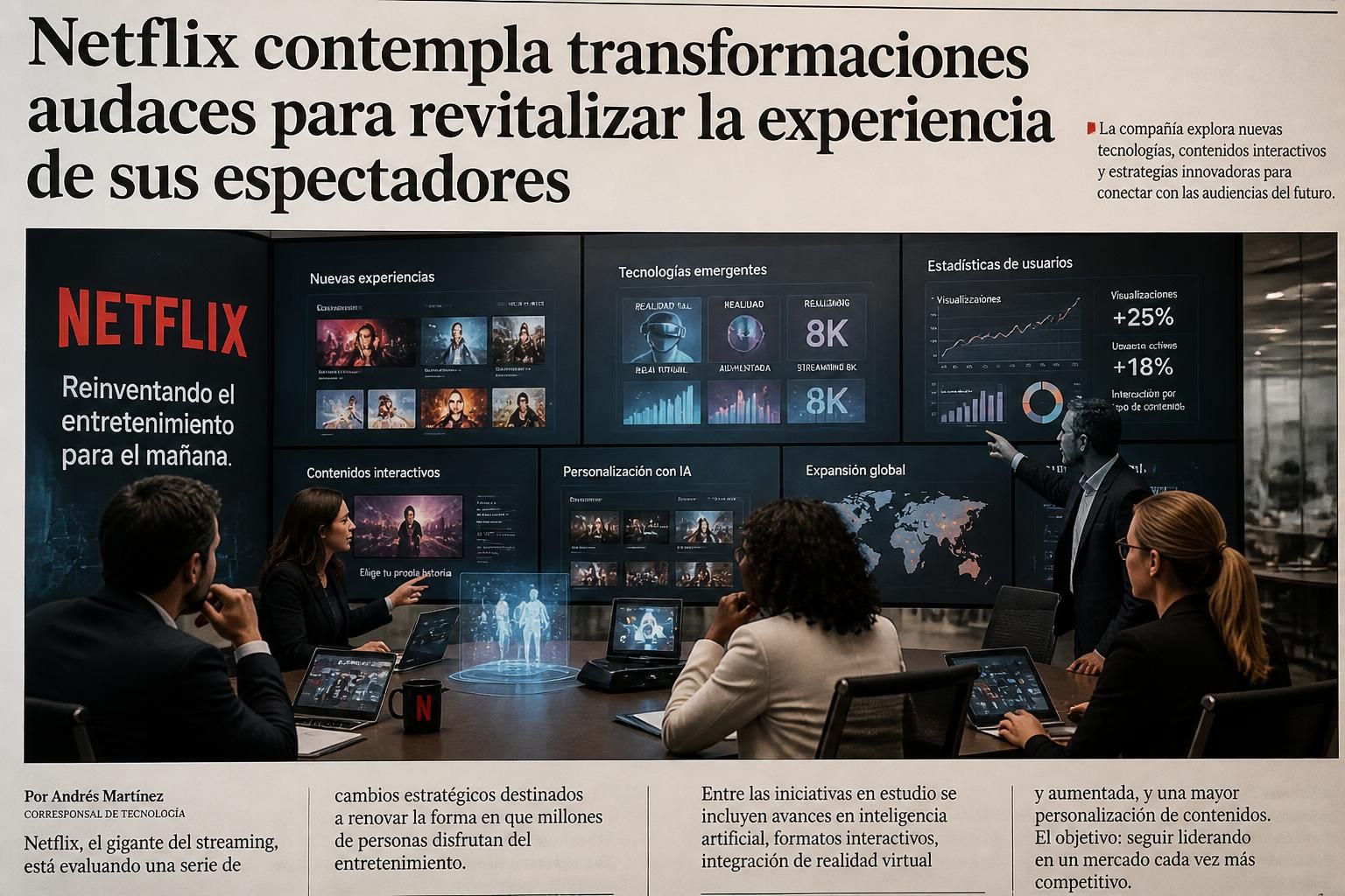 netflix planea cambios audaces para mejorar y revitalizar la experiencia de sus espectadores, ofreciendo contenido innovador y una plataforma renovada.