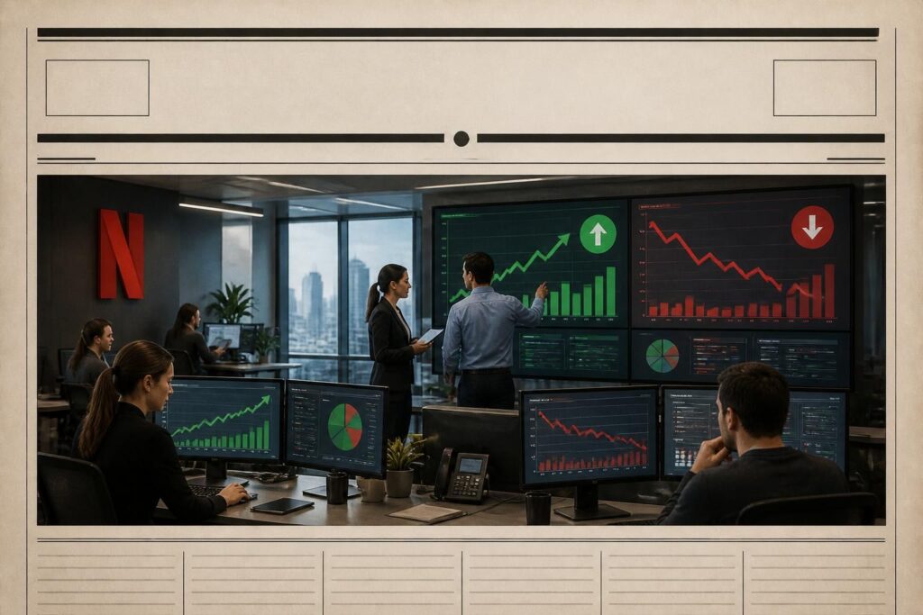 netflix supera las expectativas de beneficios en el último trimestre, aunque sus ingresos no alcanzan las previsiones anticipadas por los analistas.