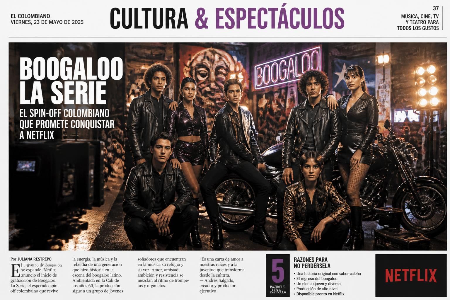 descubre 'salcedo, cuero y boogaloo' en netflix: estreno, elenco y todo sobre el spin-off de la popular serie colombiana la primera vez.
