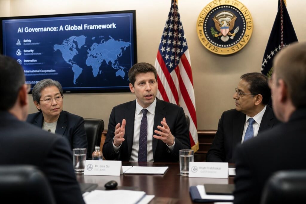 sam altman propone la creación de un árbitro global para la inteligencia artificial y busca la colaboración del gobierno estadounidense para regular esta tecnología emergente.