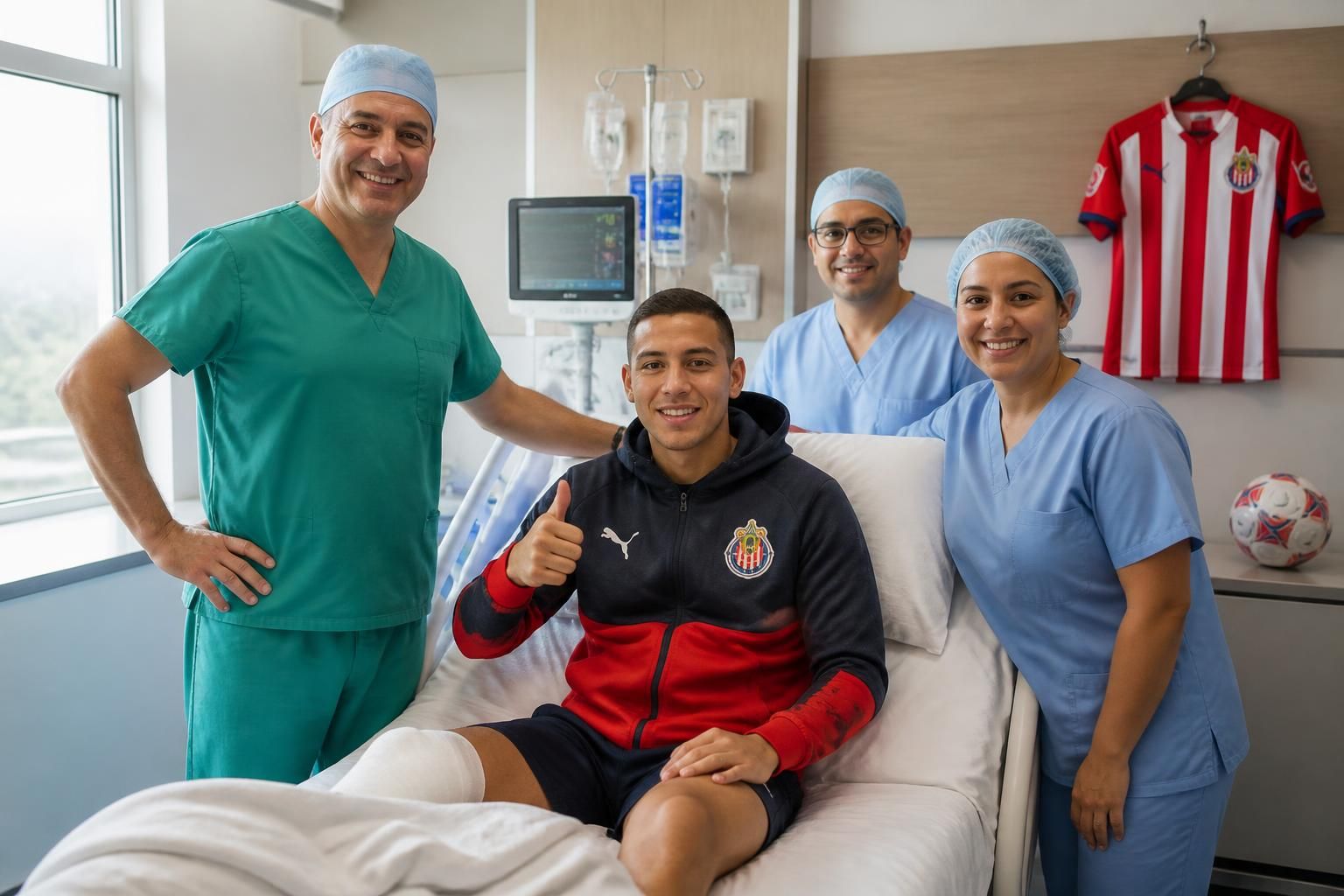 santiago sandoval ha superado con éxito su cirugía; descubre cuándo volverá a jugar con chivas y cómo avanza su recuperación.