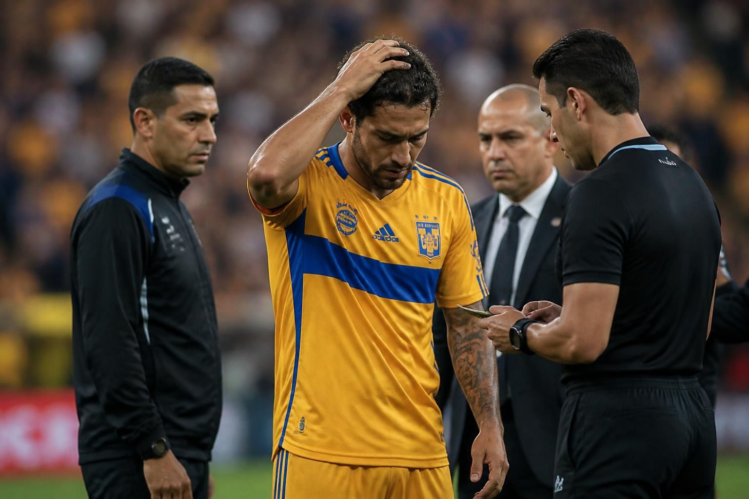 tigres: 'búfalo' aguirre sancionado bajo la polémica 'ley prestianni', generando debate en el fútbol mexicano.