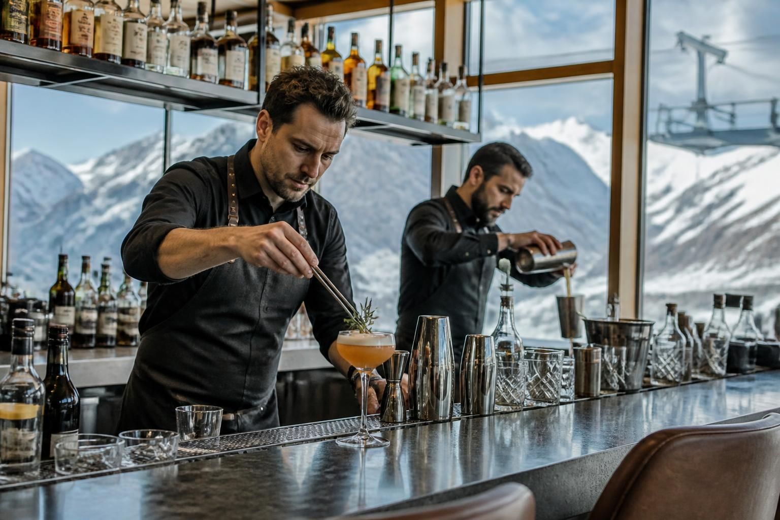 descubre cómo los bartenders están revolucionando la experiencia de beber a 11,000 pies, creando cócteles innovadores y únicos que desafían las alturas.