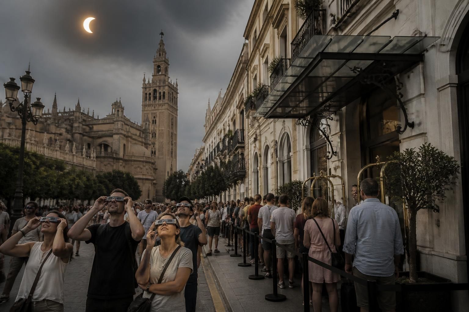 el eclipse solar impulsa un aumento histórico en las reservas de alojamiento en españa, que se disparan un 500 %, reflejando el gran interés por este fenómeno astronómico.