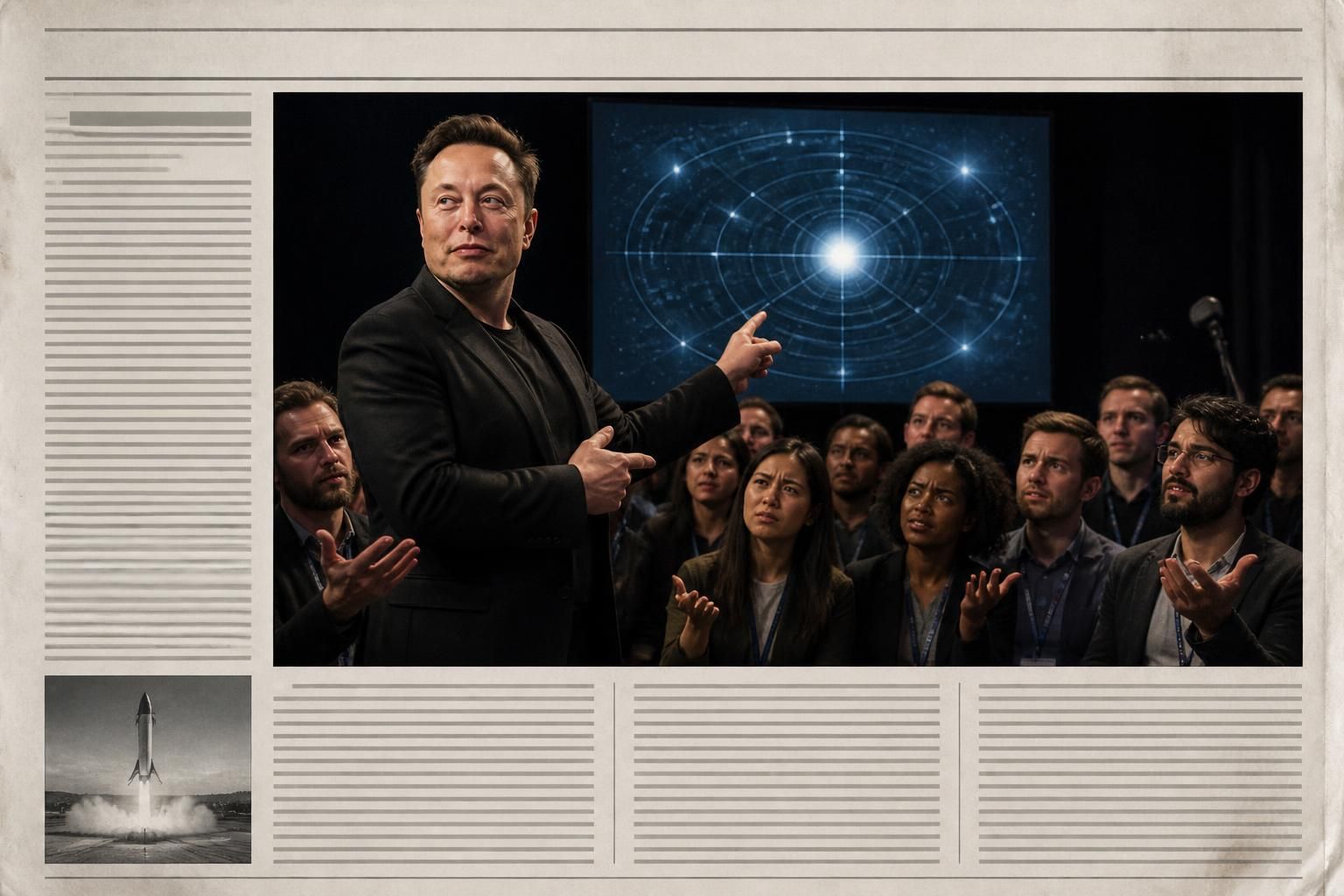 elon musk provoca risas al presumir de su 'alineación de estrellas', pero los fans cuestionan la inclusión de un miembro en el equipo.
