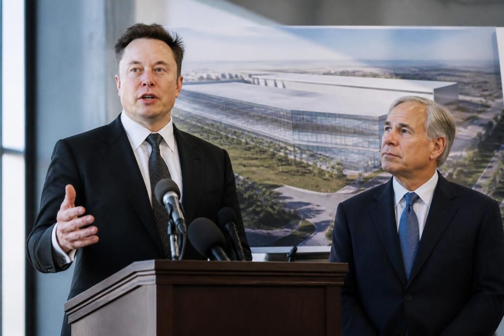 elon musk y greg abbott anuncian la creación de una planta terafab valorada en 17 mil millones en grimes, impulsando la innovación y el desarrollo tecnológico en la región.