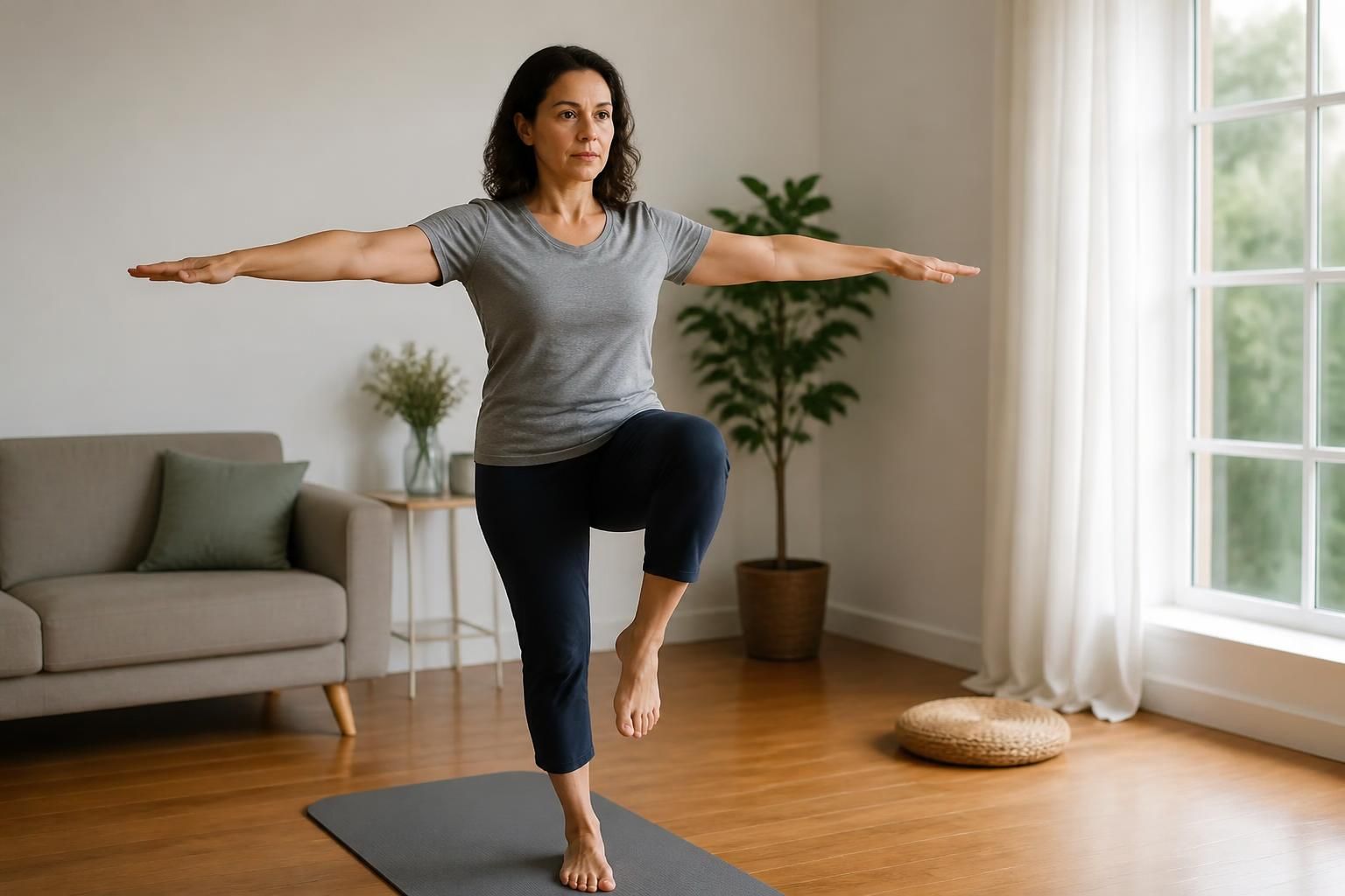 descubre con este sencillo ejercicio de peso corporal si tu equilibrio está por encima del promedio para tu edad y mejora tu bienestar.
