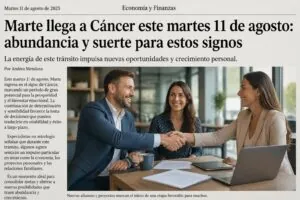descubre qué signos del zodiaco atraerán abundancia y suerte con la entrada de marte en cáncer el martes 11 de agosto. ¡prepárate para un cambio positivo en tu vida!