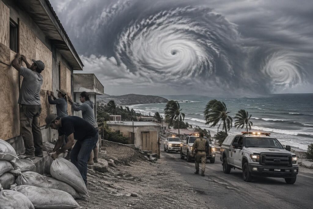 baja california se prepara ante la amenaza del potente huracán polo, mientras nolo aún mantiene en alerta a la región.