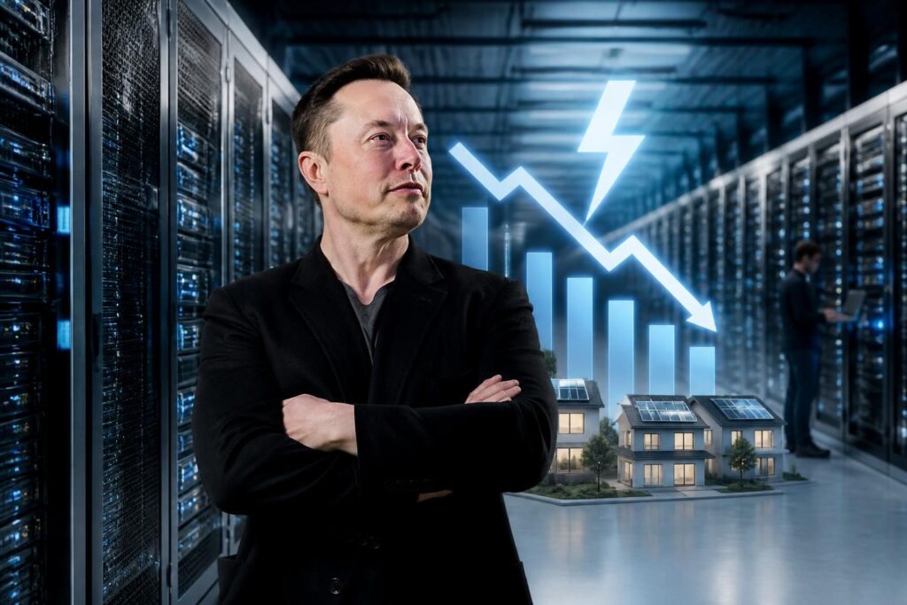 elon musk afirma que los centros de datos de inteligencia artificial están ayudando a reducir los precios de la electricidad para los consumidores, promoviendo un consumo energético más eficiente y accesible.