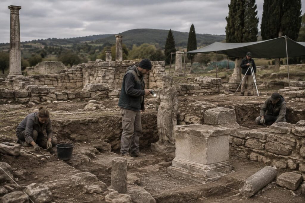 arqueólogos alemanes descubren un singular templo romano que podría haber estado consagrado a marte, el dios de la guerra.