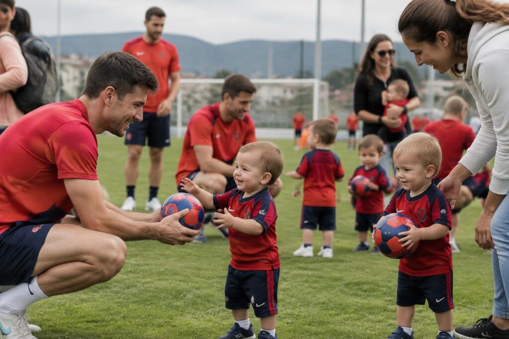 tajonar se llena de ternura con una jornada protagonizada por bebés que conquistan los corazones rojillos de osasuna.